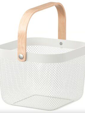 NWT! IKEA RISATORP Wire Basket - White, B